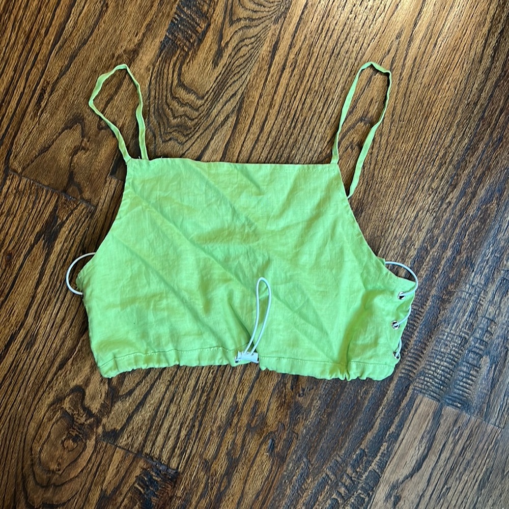 LF LIME GREEN CROP TOP
